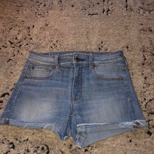 blue jean shorts